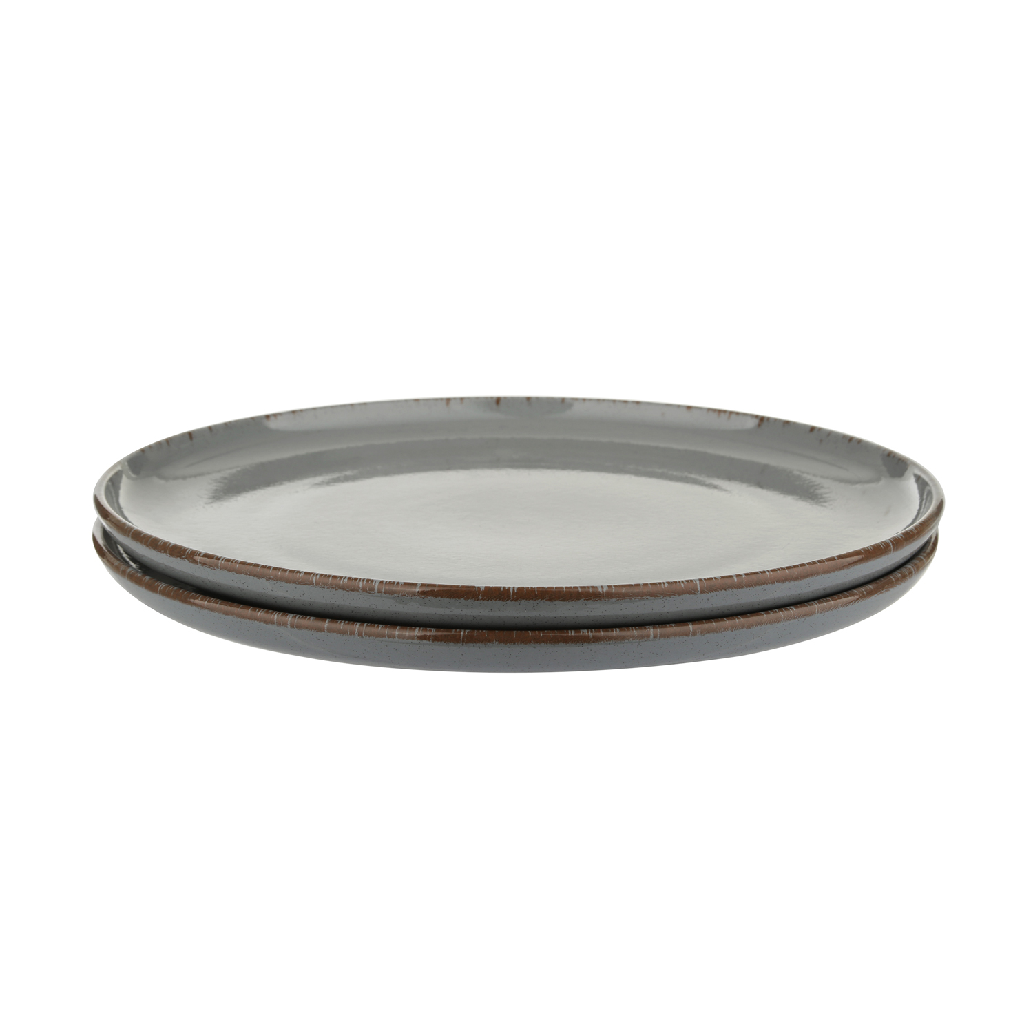 Casalinghi altri brand Servizio 2 piatti piani in ceramica grigia 27 cm |  Set Piatti - Fluffyunderware